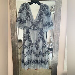 BCBG Vine Embroidered Dress- Never Worn. Size 8 Tag still attached